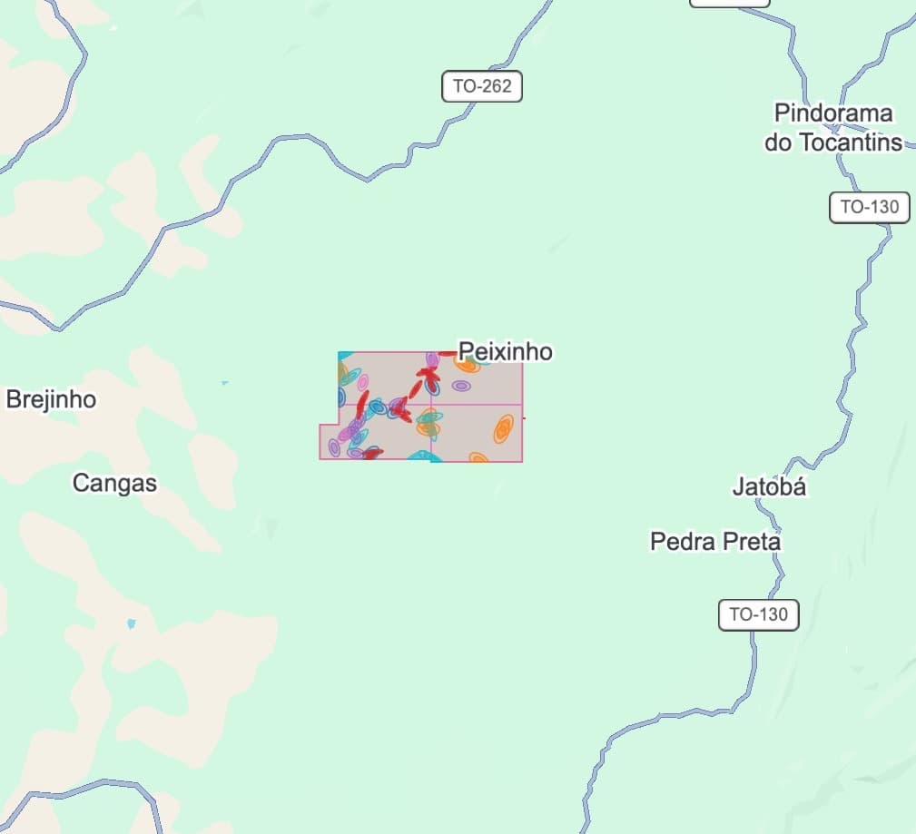 Mapa de localização de Pindorama