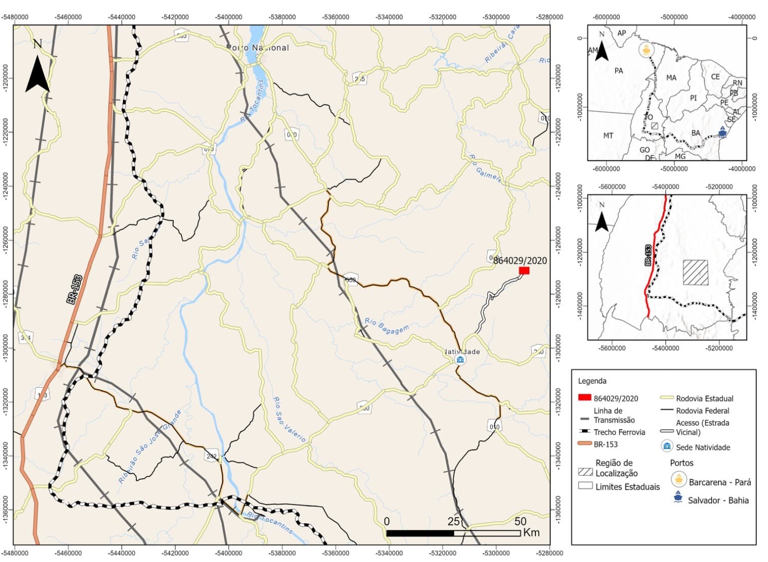 Mapa de infraestrutura regional
